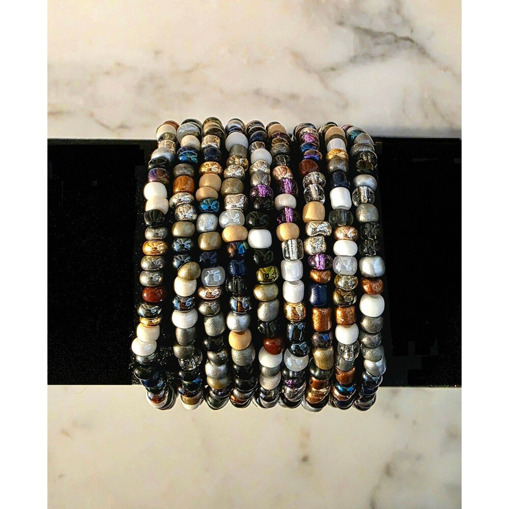 Set of 9 Beaded Bracelets